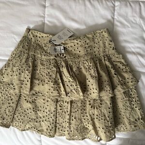 Eyelet Lace Tiered Skirt